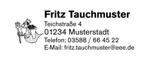 Tauchstempel 32 Taucherstempel Poseidon SCHWARZ BLAU